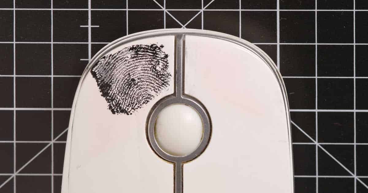 fingerprint on computer mouse